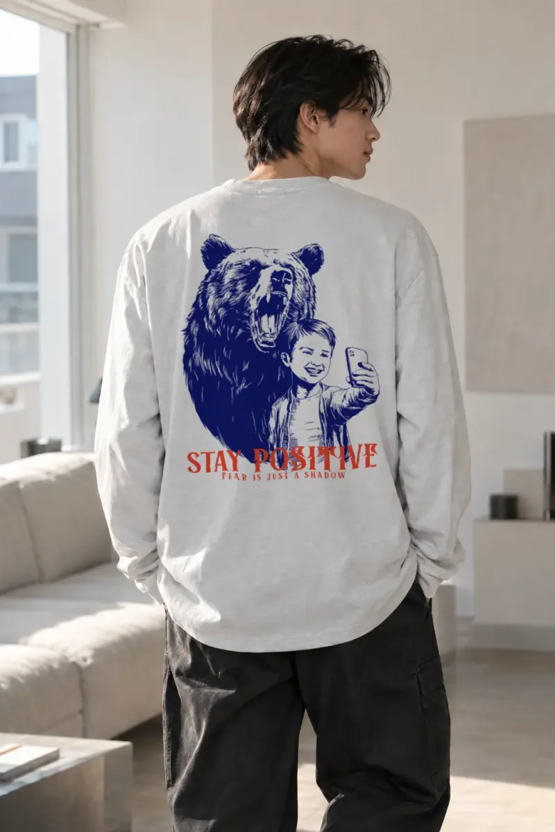 “Stay Positive” Unisex Longsleeve T-shirt | Gildan 2400