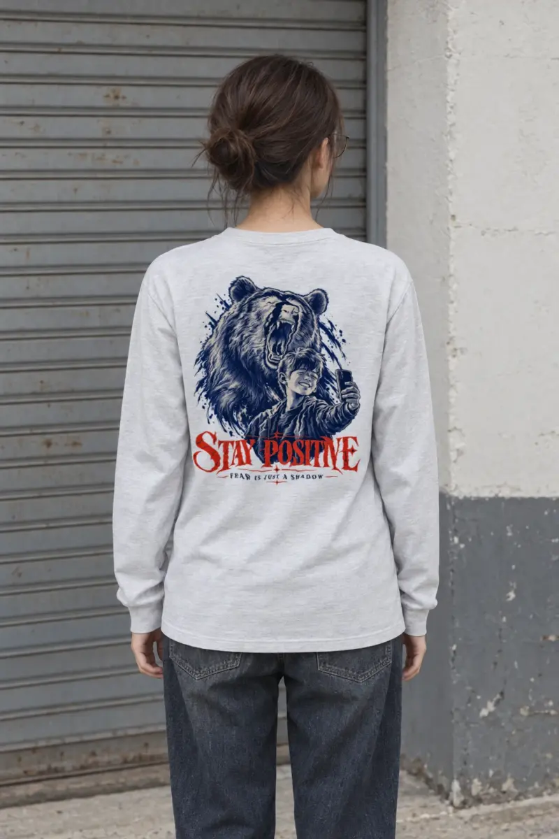 "Stay Positive" Unisex Longsleeve T-shirt | Gildan 2400