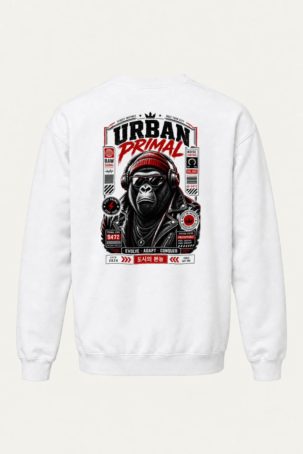 "Stay Primal" Heavy Blend Unisex Crewneck Sweatshirt | Gildan 18000