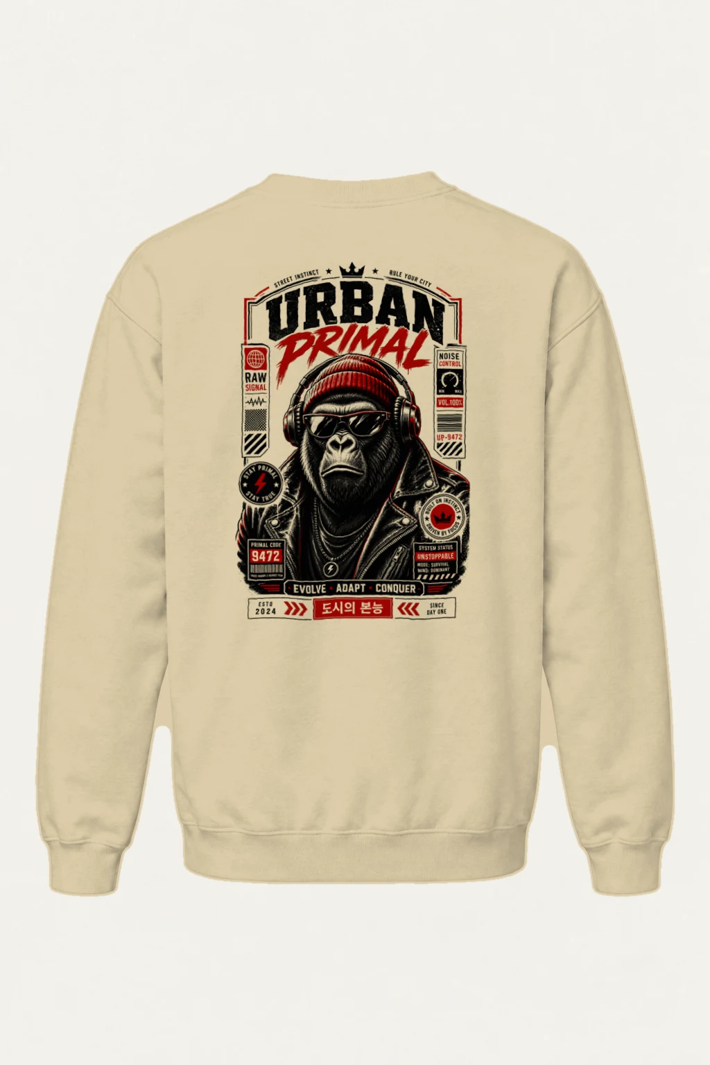 "Stay Primal" Heavy Blend Unisex Crewneck Sweatshirt | Gildan 18000