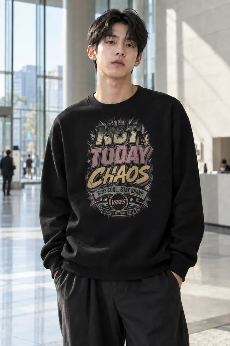 “Stay Sharp Chaos” Heavy Blend Unisex Crewneck Sweatshirt | Gildan 18000