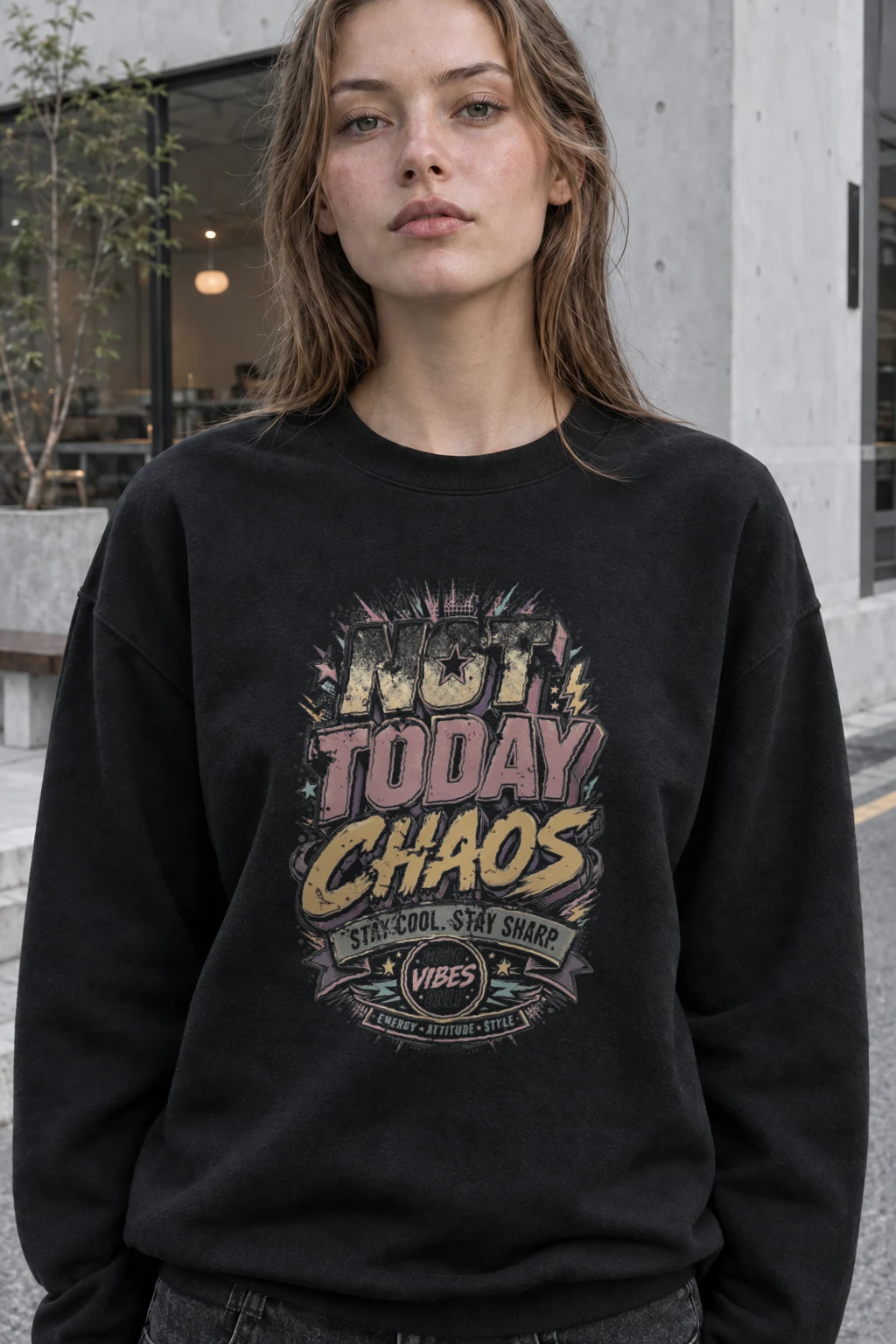 "Stay Sharp Chaos" Heavy Blend Unisex Crewneck Sweatshirt | Gildan 18000