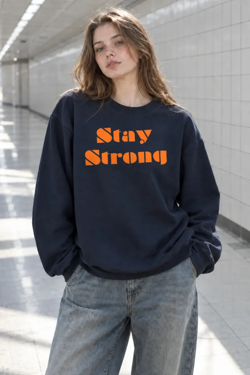 "Stay Strong" Heavy Blend Unisex Crewneck Sweatshirt | Gildan 18000