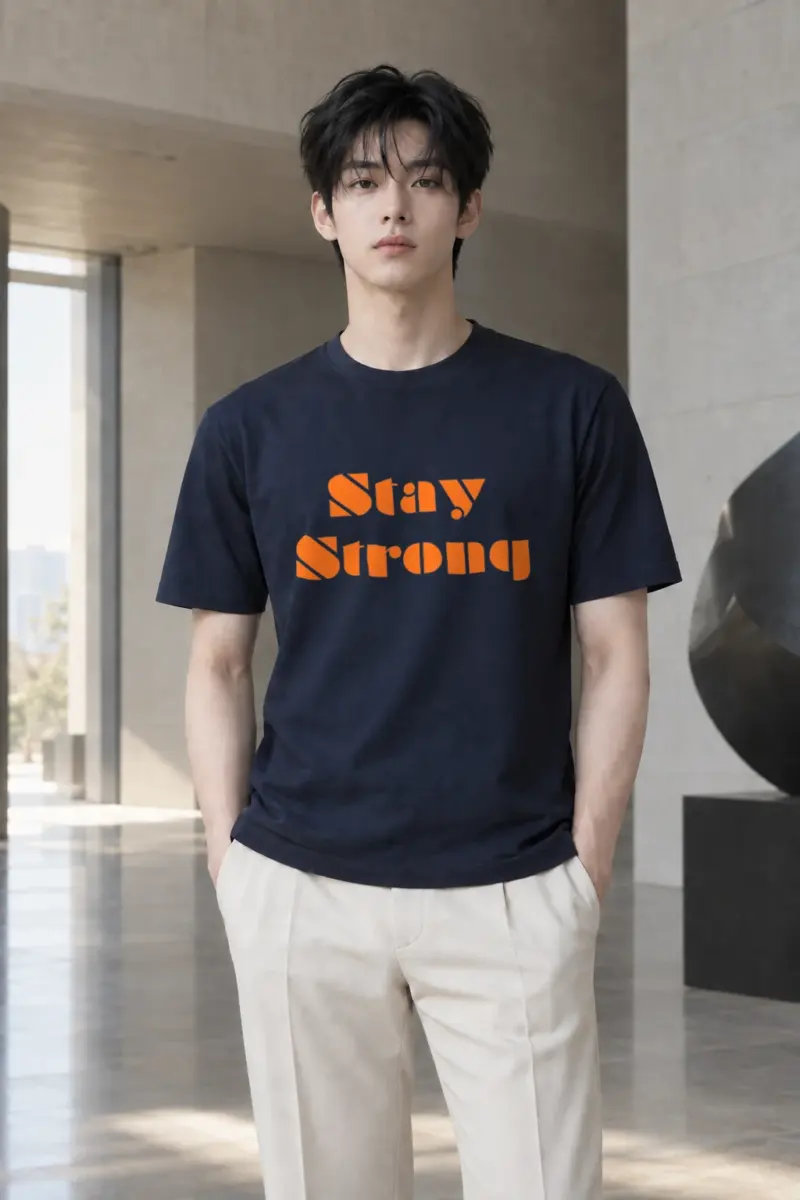 "Stay Strong" Heavyweight Unisex Crewneck T-shirt | Gildan 5000