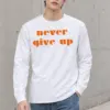 "Orange Stencil Typography" Unisex Longsleeve T-shirt | Gildan 2400
