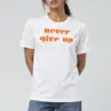 "Orange Stencil Typography" Heavyweight Unisex Crewneck T-shirt | Gildan 5000