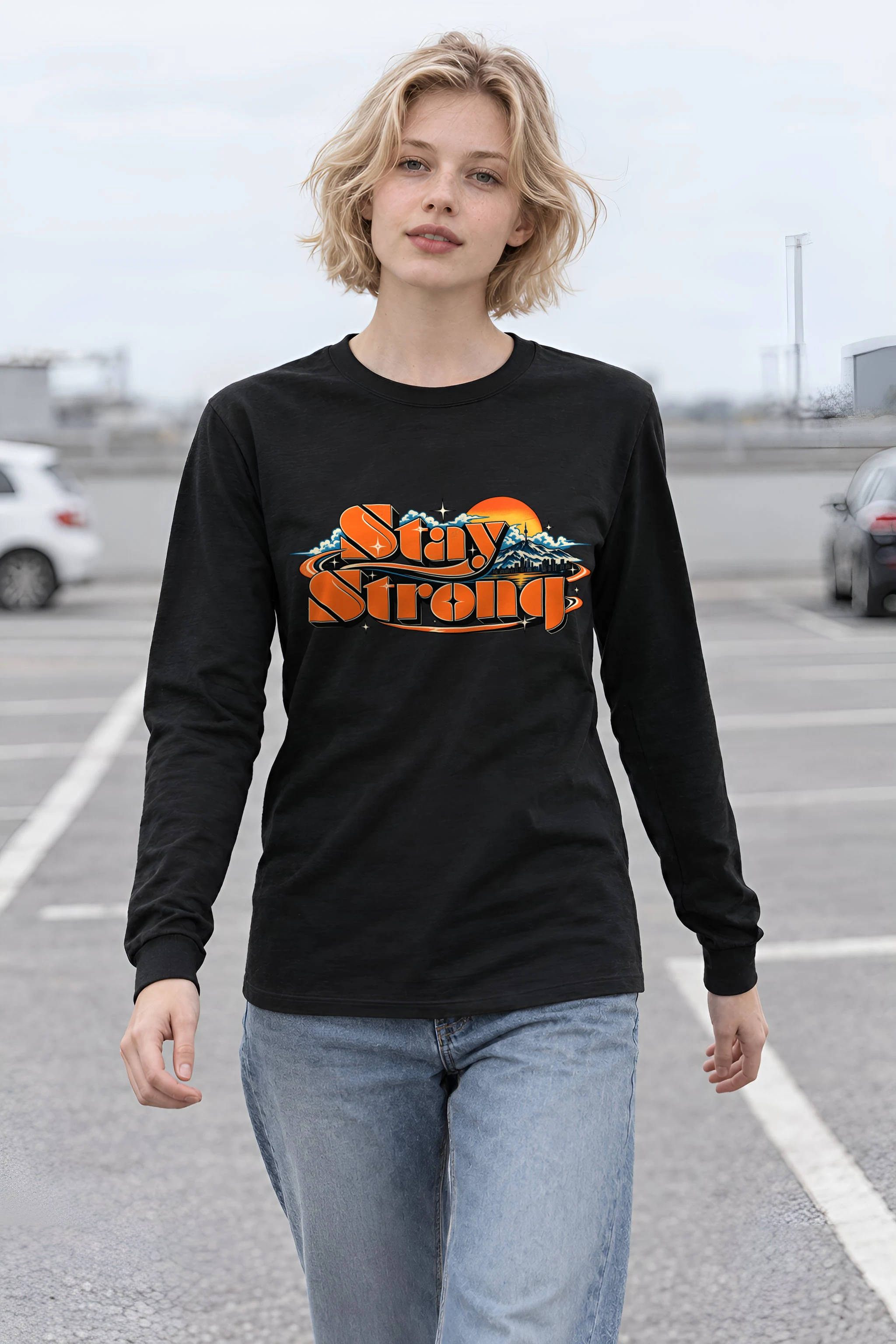 "Stay Strong Block Letter" Unisex Longsleeve T-shirt