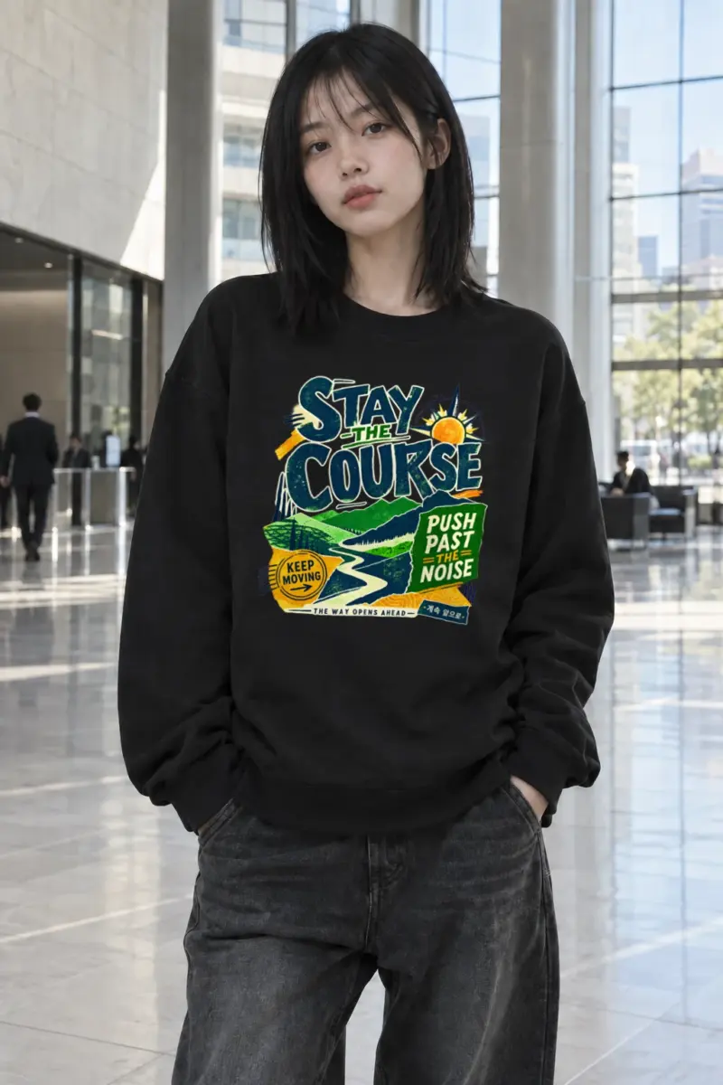 "Stay The Course" Heavy Blend Unisex Crewneck Sweatshirt | Gildan 18000