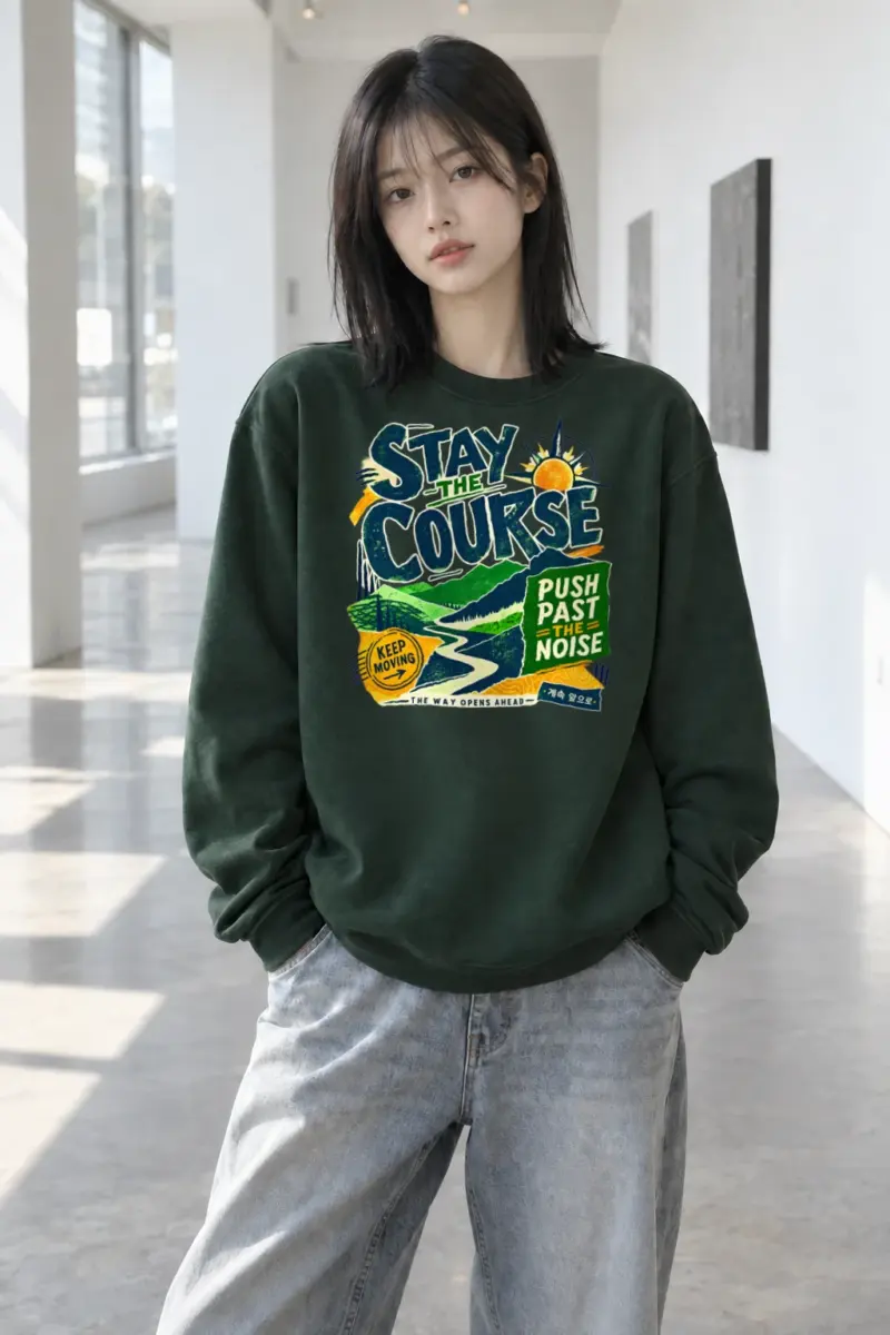 "Stay The Course" Heavy Blend Unisex Crewneck Sweatshirt | Gildan 18000