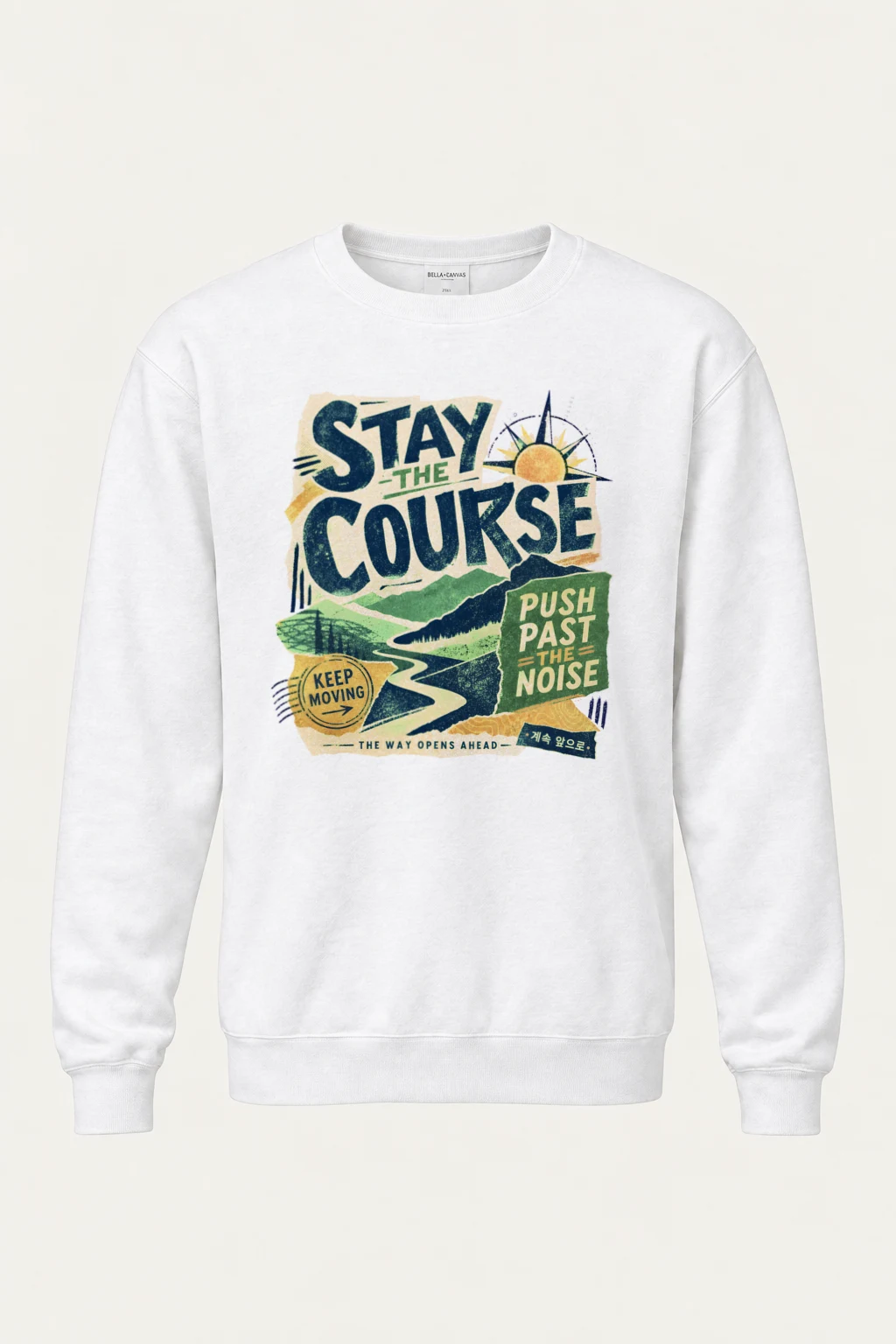 "Stay The Course" Heavy Blend Unisex Crewneck Sweatshirt | Gildan 18000