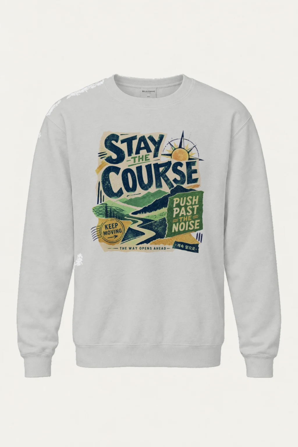 "Stay The Course" Heavy Blend Unisex Crewneck Sweatshirt | Gildan 18000