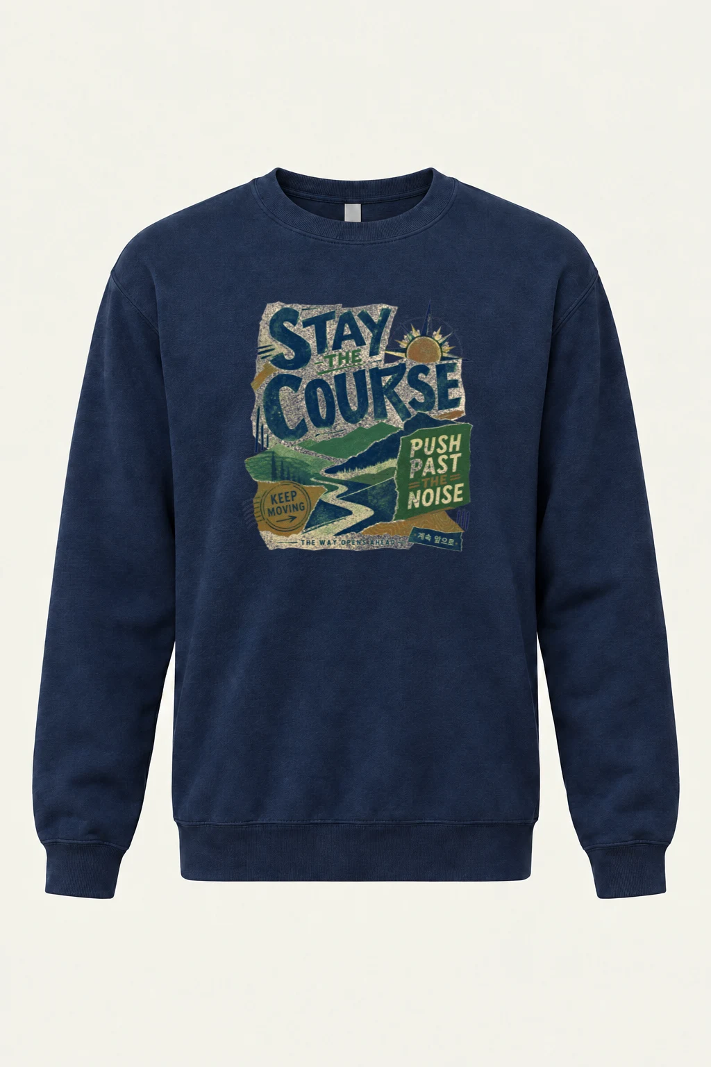 "Stay The Course" Heavy Blend Unisex Crewneck Sweatshirt | Gildan 18000