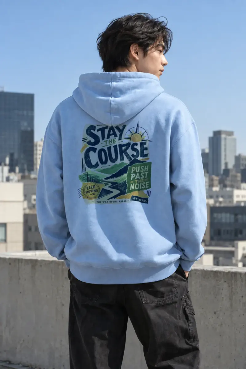 "Stay The Course" Heavy Blend Unisex Pullover Hoodie | Gildan 18500