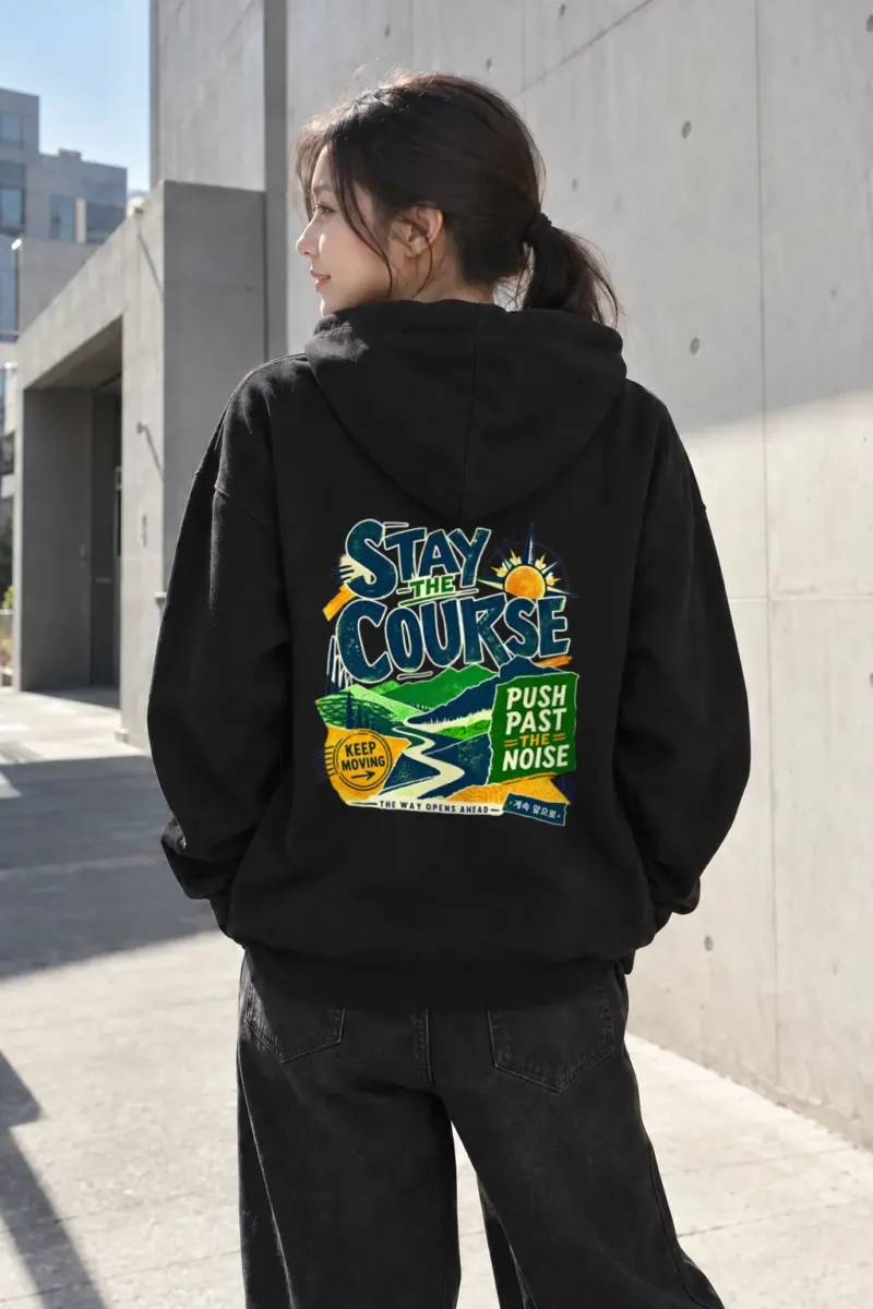 "Stay The Course" Heavy Blend Unisex Pullover Hoodie | Gildan 18500