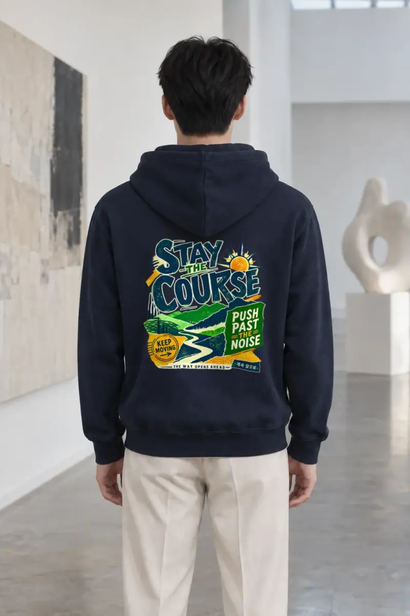 "Stay The Course" Heavy Blend Unisex Pullover Hoodie | Gildan 18500