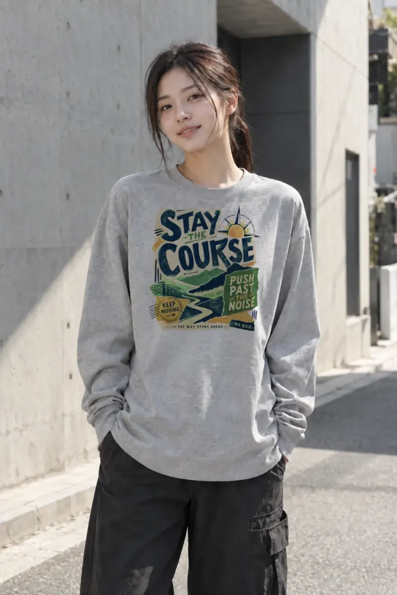 “Stay The Course” Unisex Longsleeve T-shirt | Gildan 2400