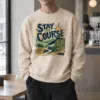 "Stay The Course" Unisex Sponge Fleece Crewneck Sweatshirt | Bella + Canvas 3901