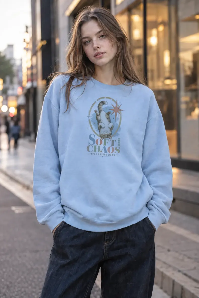 "Stay Upside Down" Heavy Blend Unisex Crewneck Sweatshirt | Gildan 18000