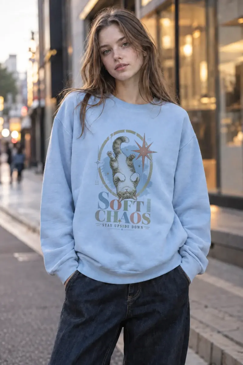 "Stay Upside Down" Heavy Blend Unisex Crewneck Sweatshirt | Gildan 18000