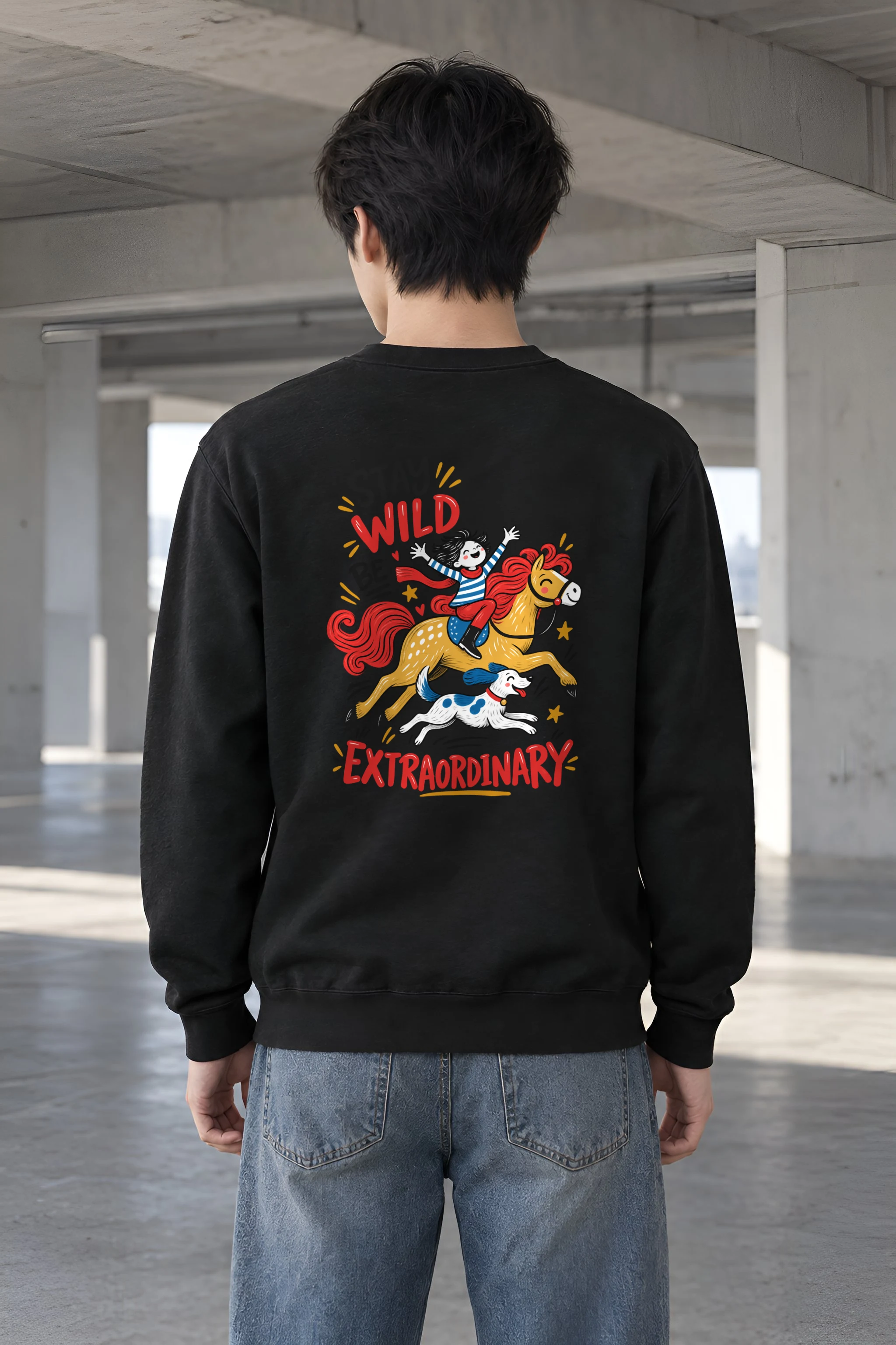 "Stay Wild Be Extraordinary" Heavy Blend Unisex Crewneck Sweatshirt