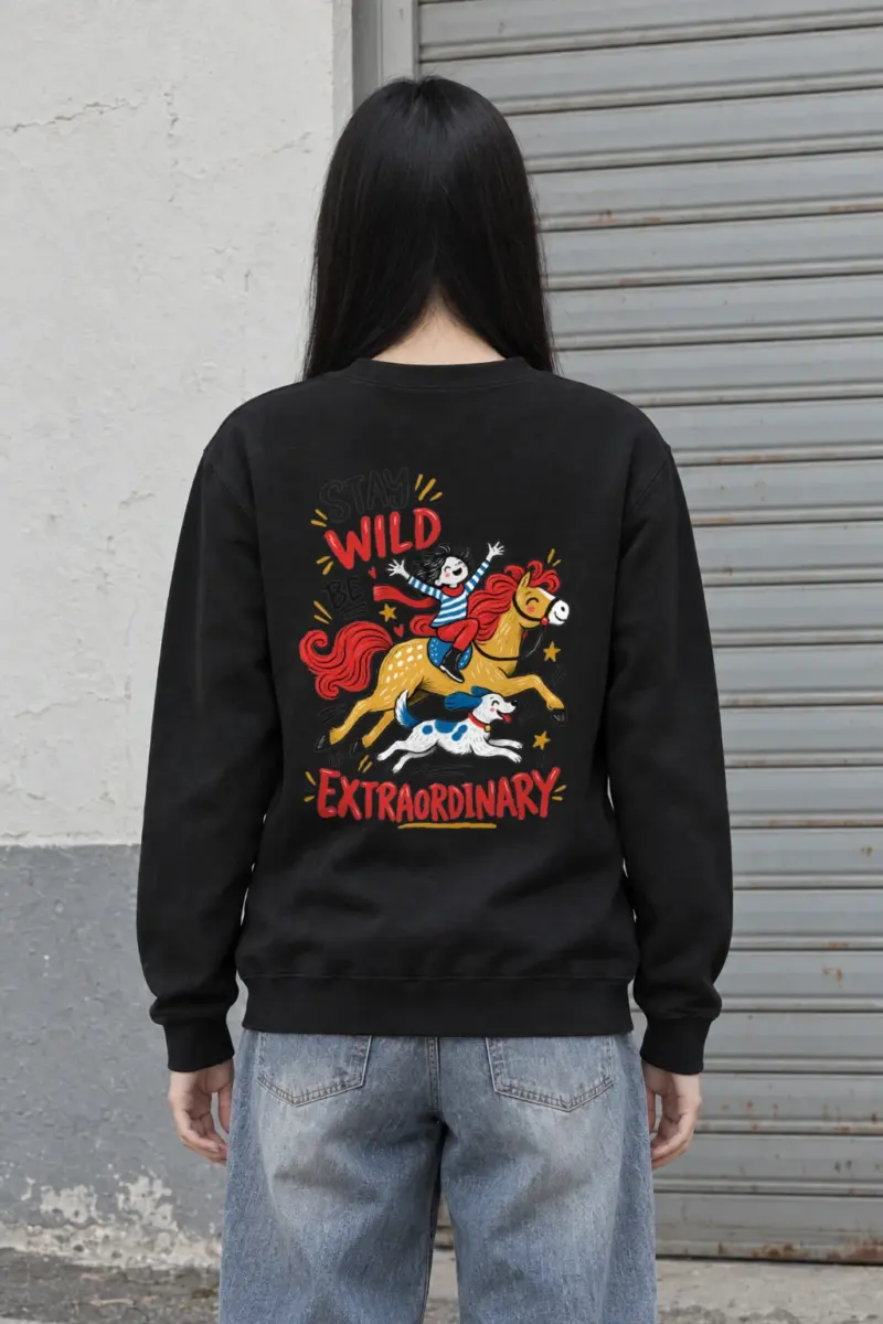 "Stay Wild Be Extraordinary" Heavy Blend Unisex Crewneck Sweatshirt