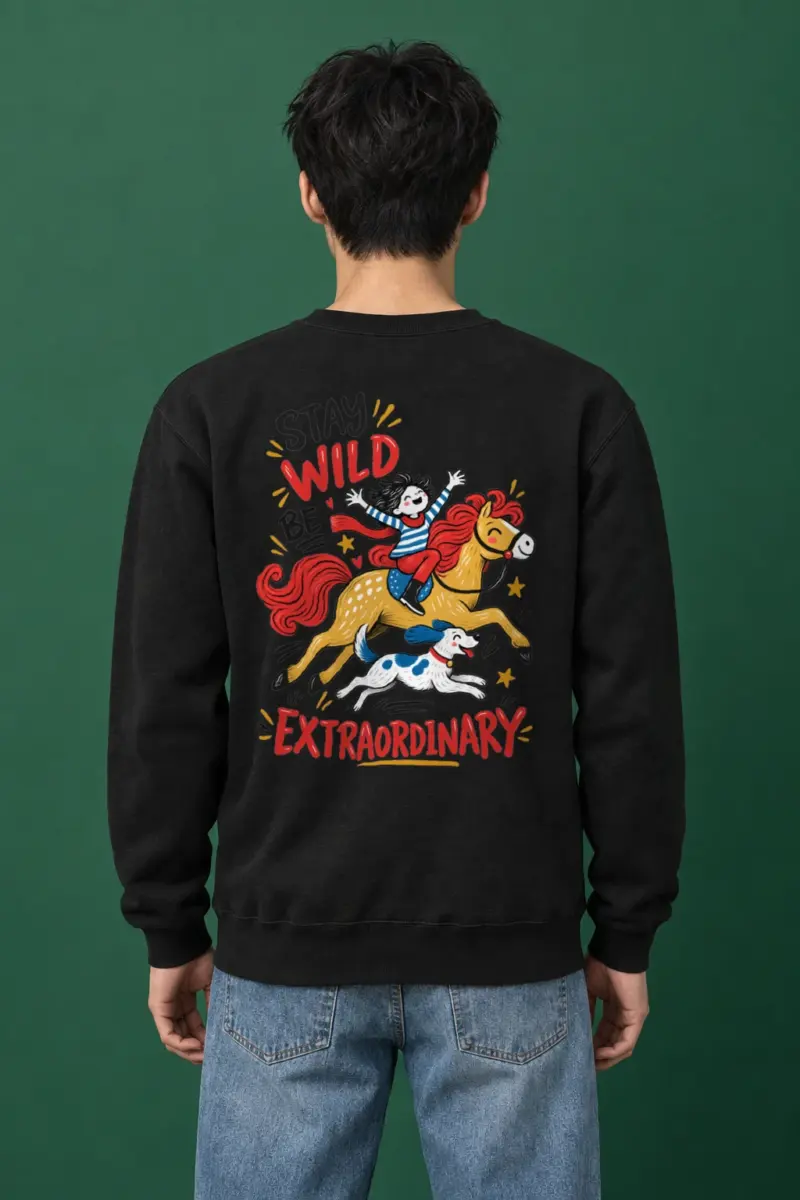 "Stay Wild Be Extraordinary" Heavy Blend Unisex Crewneck Sweatshirt | Gildan 18000