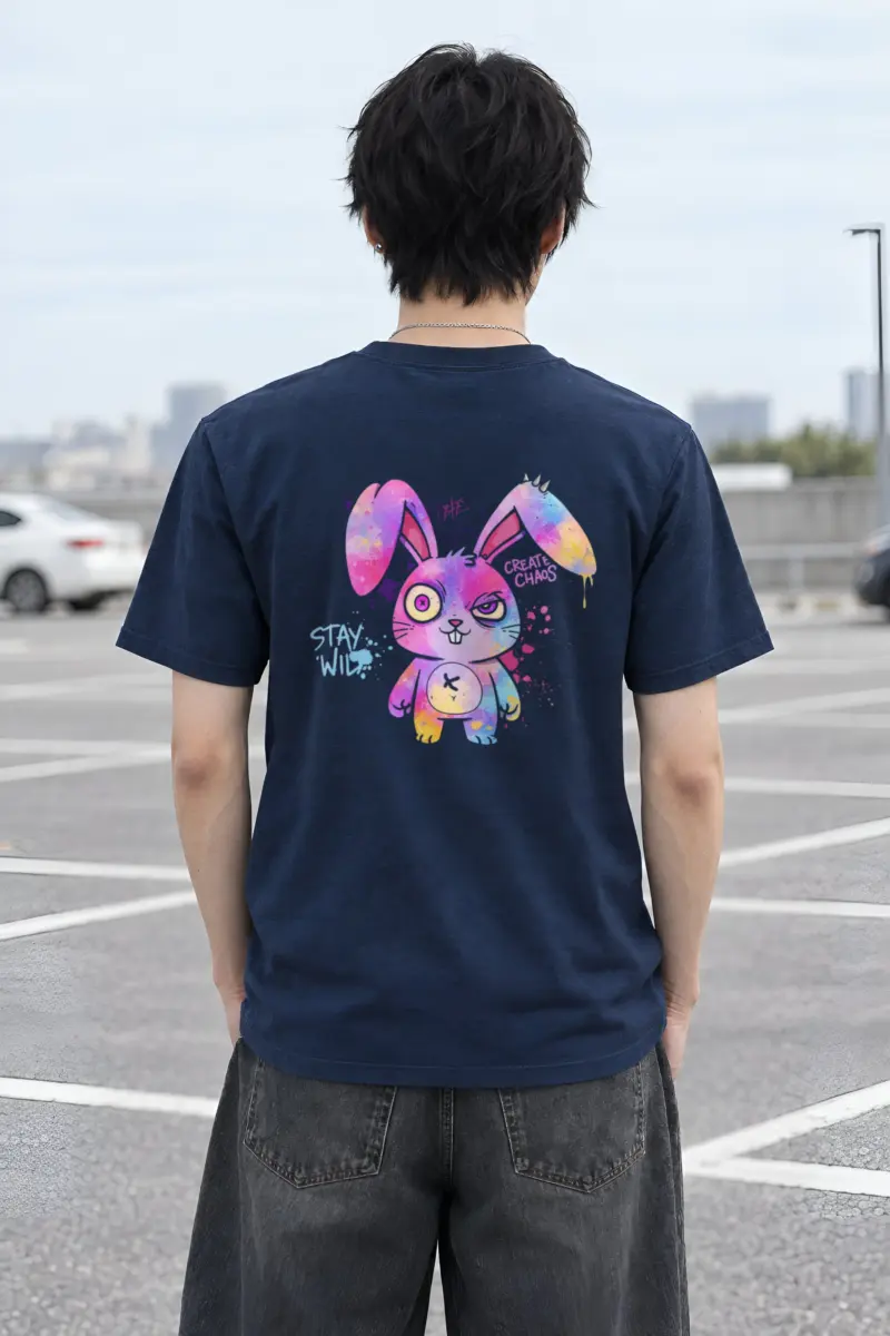 "Stay Wild Chaos" Heavyweight Unisex Crewneck T-shirt