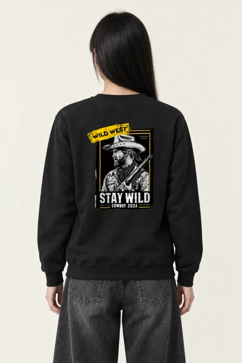"Stay Wild Cowboy" Heavy Blend Unisex Crewneck Sweatshirt