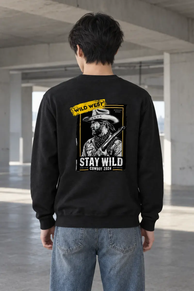 "Stay Wild Cowboy" Heavy Blend Unisex Crewneck Sweatshirt