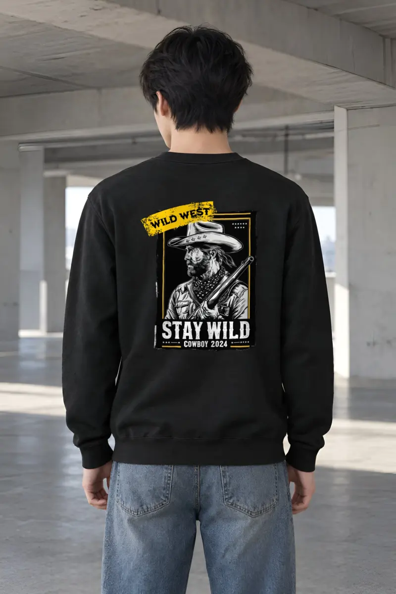 "Stay Wild Cowboy" Heavy Blend Unisex Crewneck Sweatshirt
