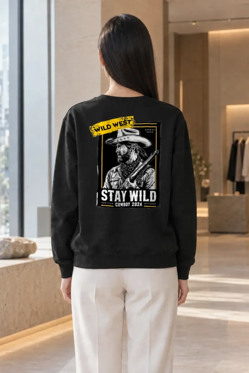 "Stay Wild Cowboy" Heavy Blend Unisex Crewneck Sweatshirt