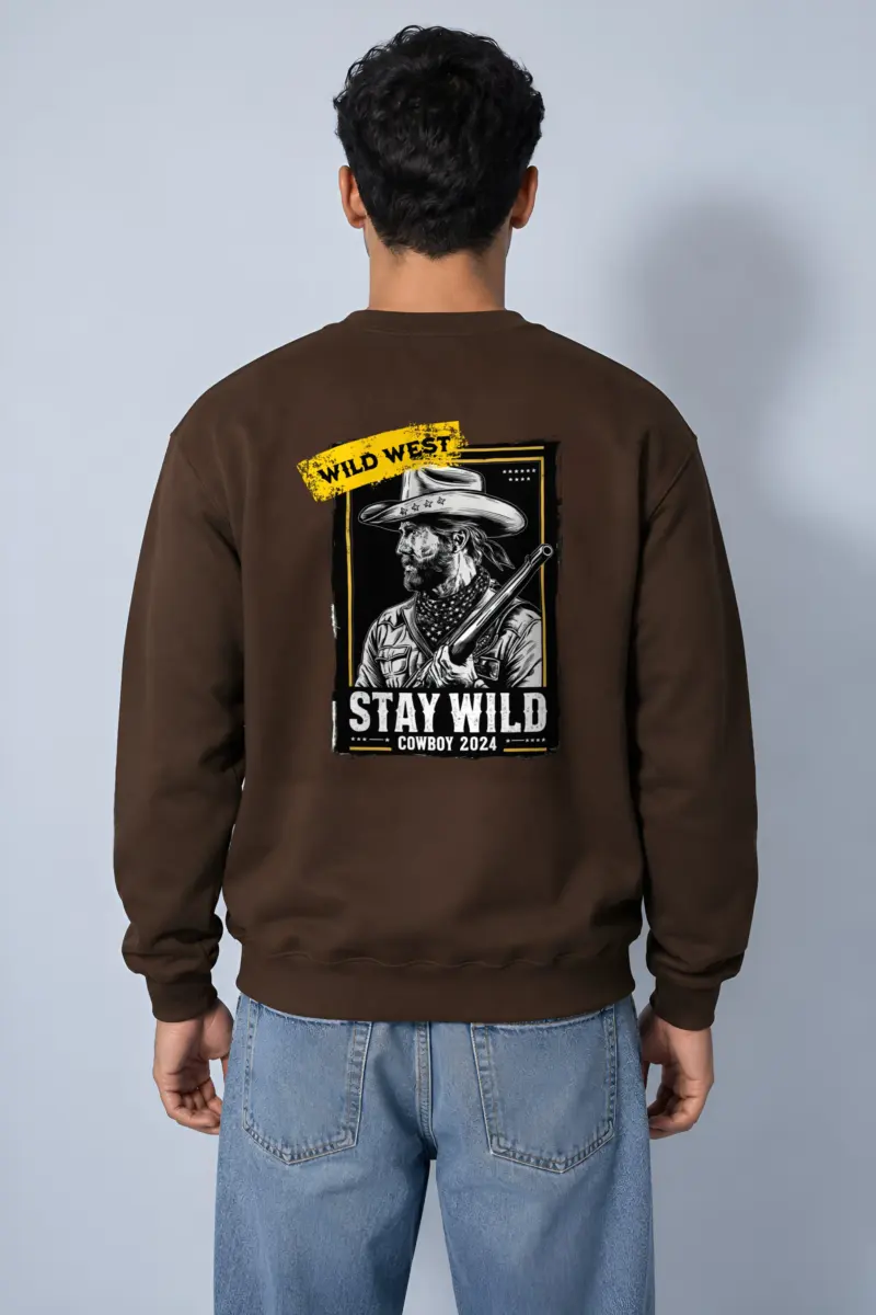 "Stay Wild Cowboy" Heavy Blend Unisex Crewneck Sweatshirt