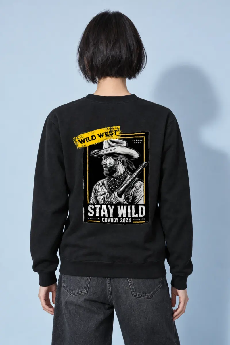 "Stay Wild Cowboy" Heavy Blend Unisex Crewneck Sweatshirt