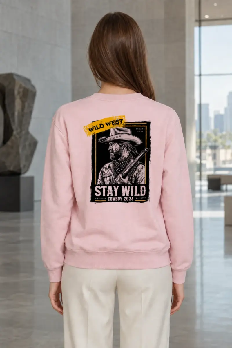 "Stay Wild Cowboy" Heavy Blend Unisex Crewneck Sweatshirt | Gildan 18000