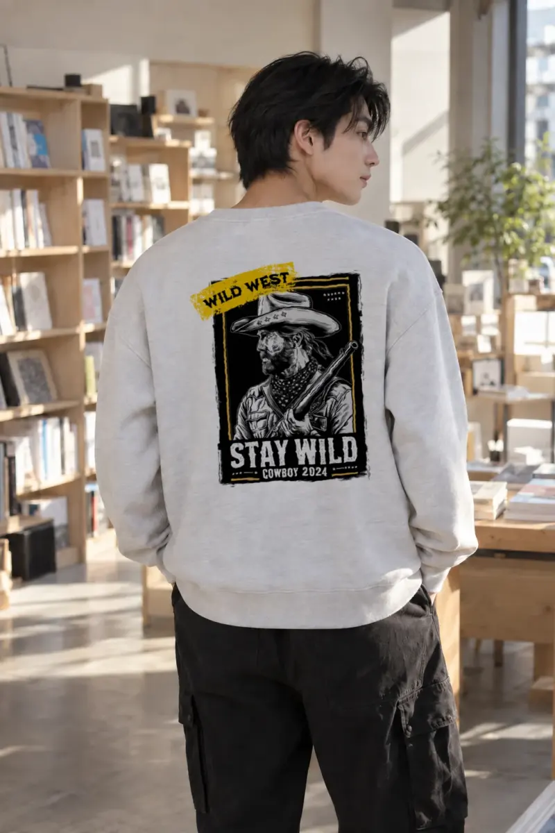 "Stay Wild Cowboy" Heavy Blend Unisex Crewneck Sweatshirt | Gildan 18000