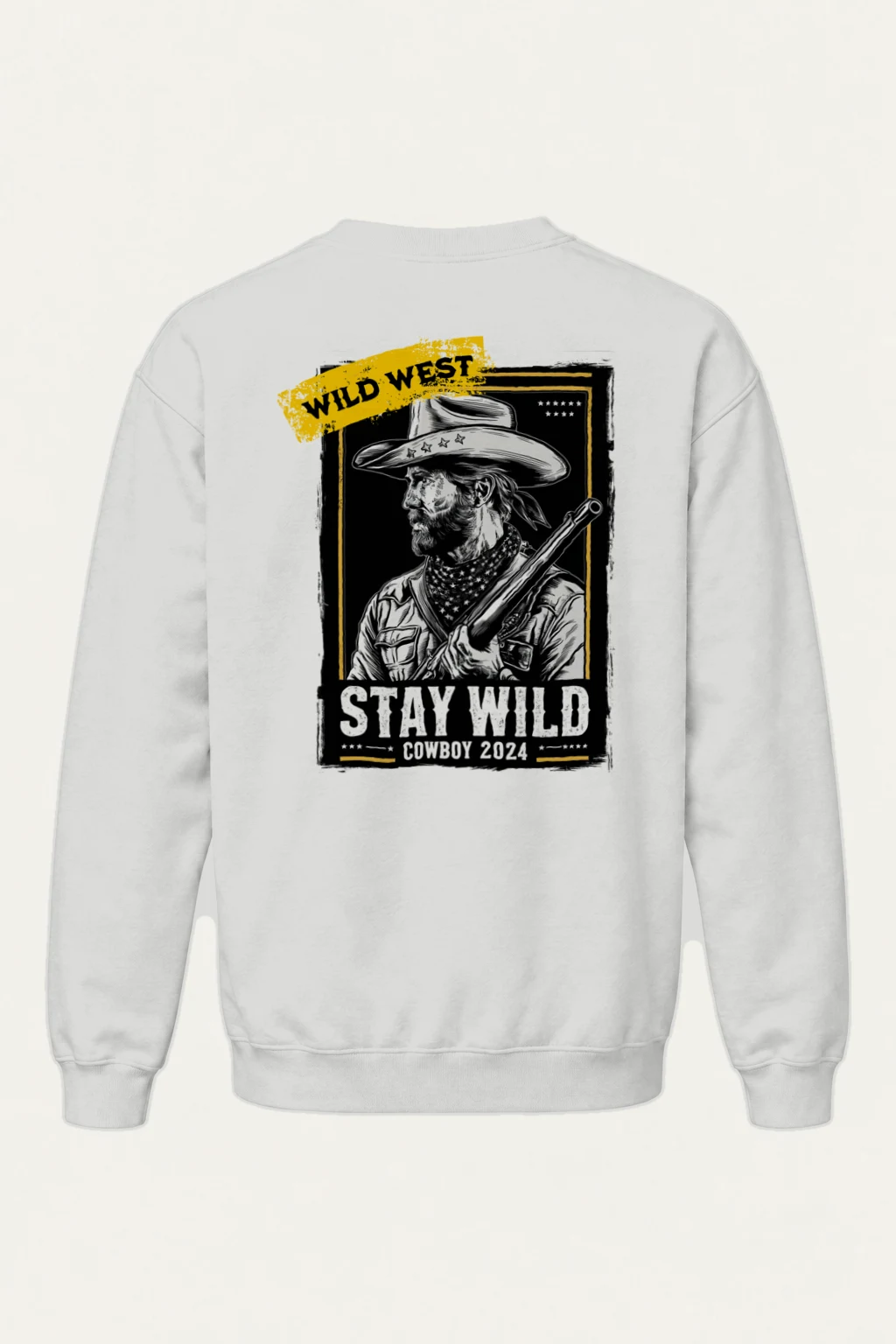 "Stay Wild Cowboy" Heavy Blend Unisex Crewneck Sweatshirt | Gildan 18000