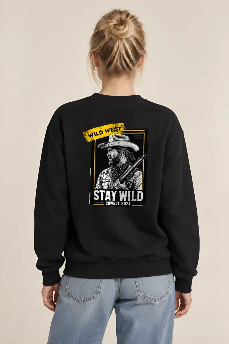 "Stay Wild Cowboy" 1 Crewneck Sweatshirt
