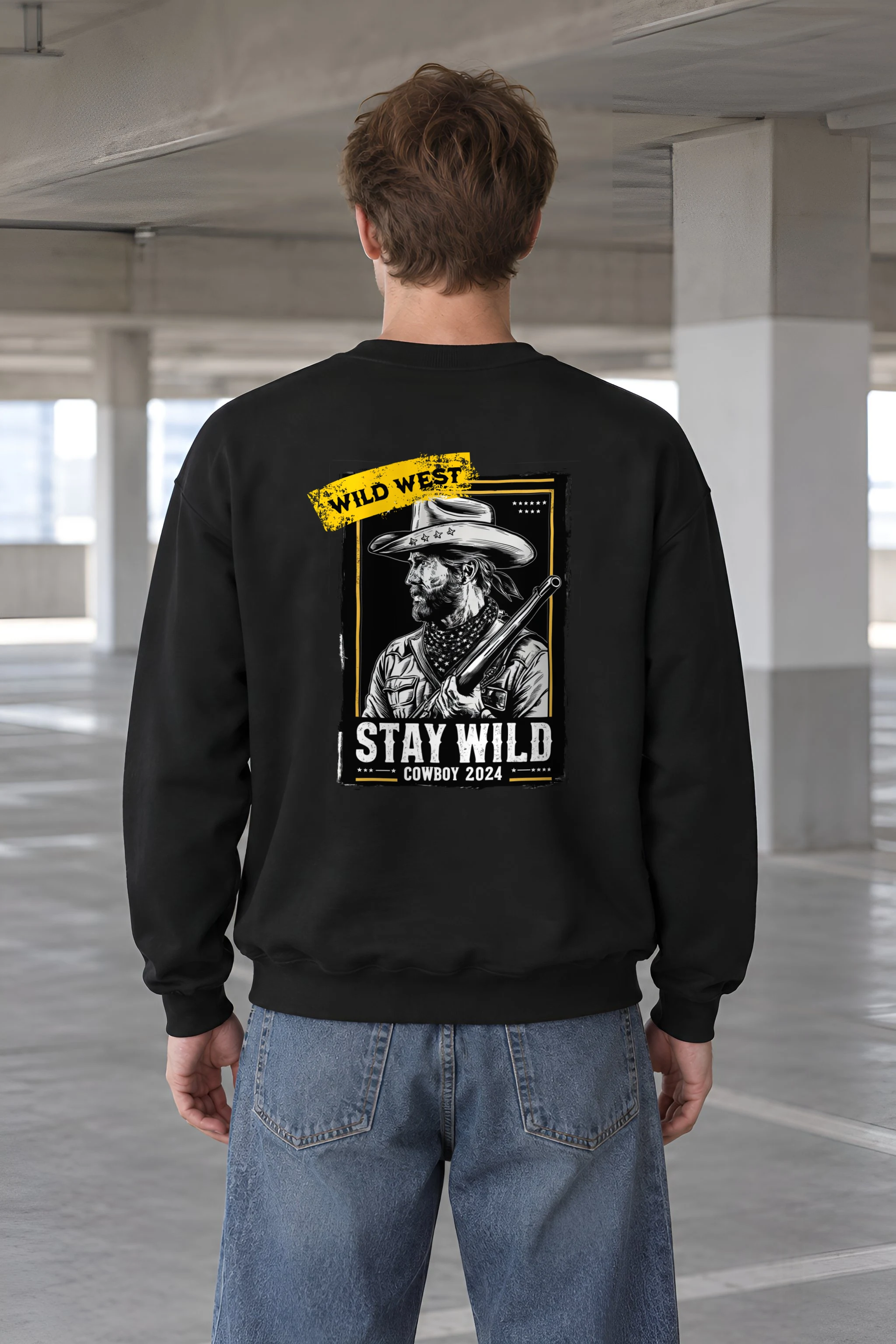 "Stay Wild Cowboy" 1 Crewneck Sweatshirt