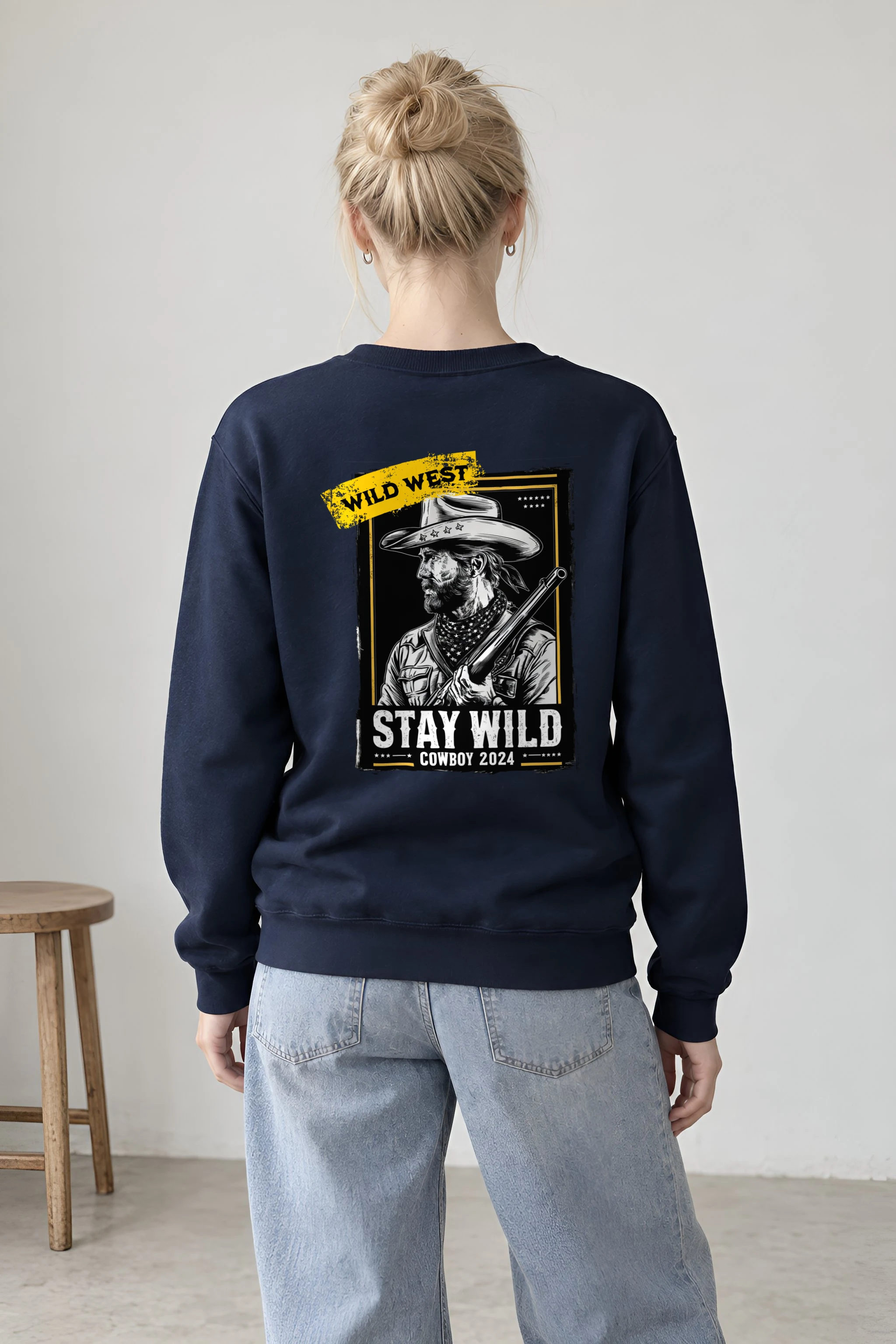 "Stay Wild Cowboy" 1 Crewneck Sweatshirt
