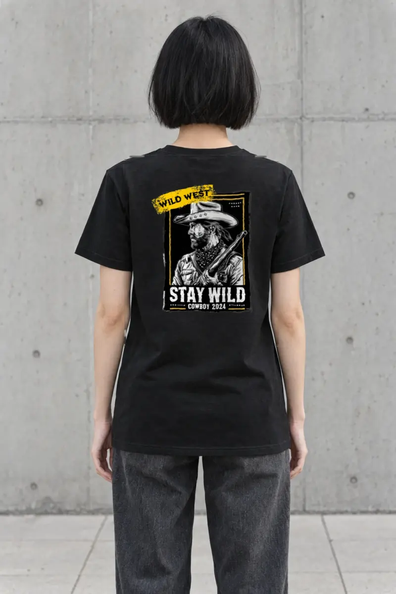 "Stay Wild Cowboy" Heavyweight Unisex Crewneck T-shirt