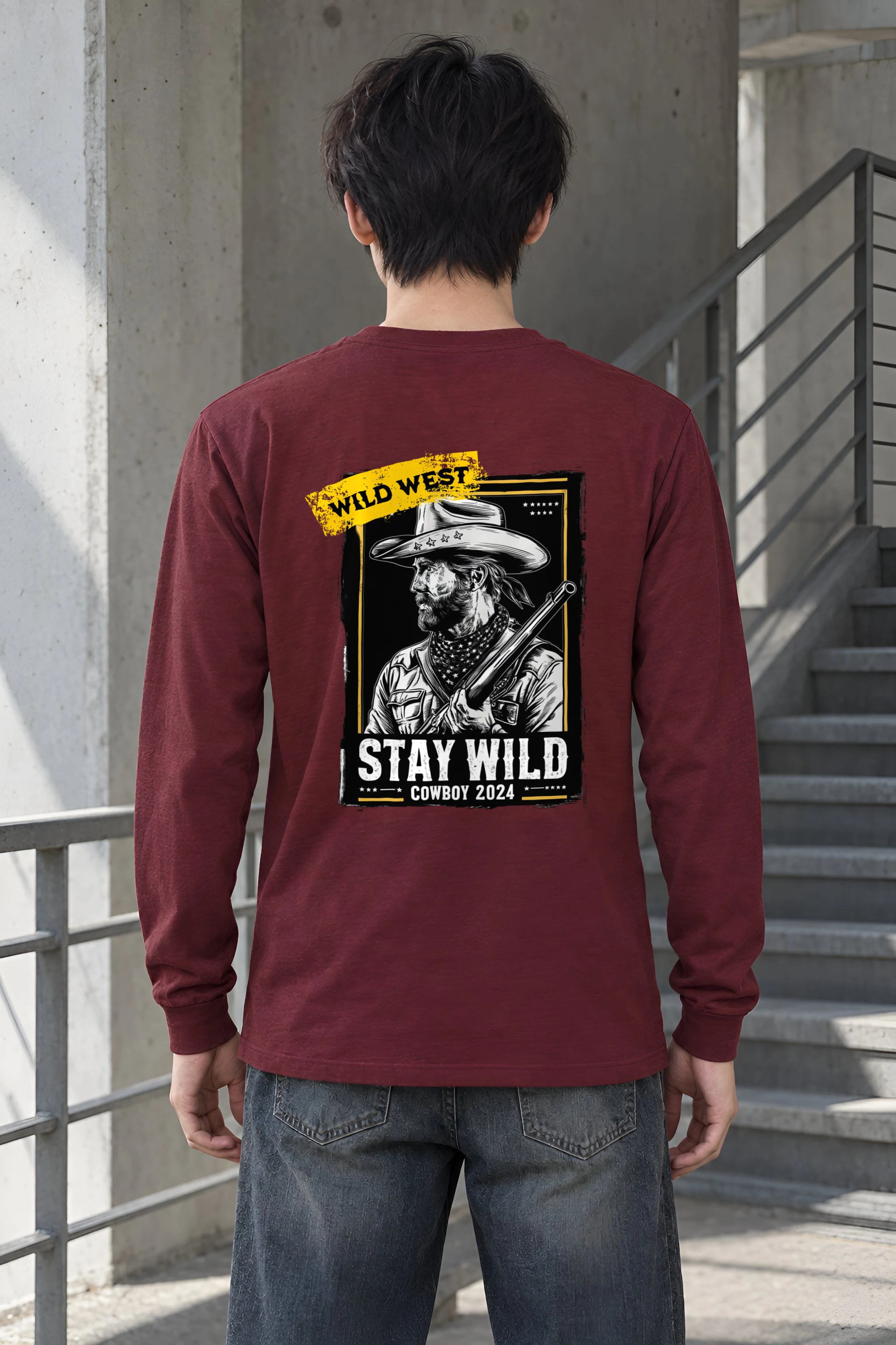 "Stay Wild Cowboy" Unisex Longsleeve T-shirt
