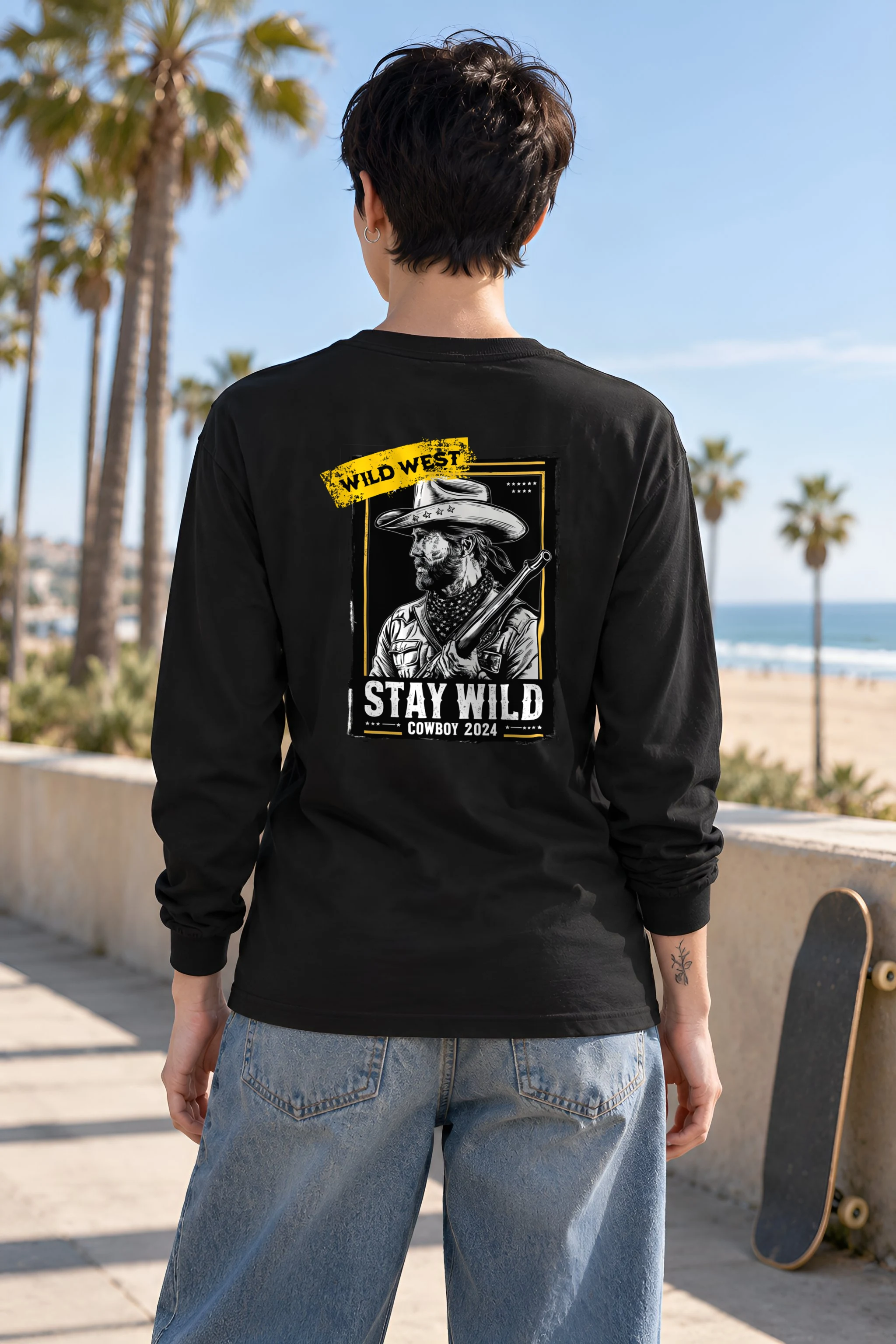 "Stay Wild Cowboy" Unisex Longsleeve T-shirt