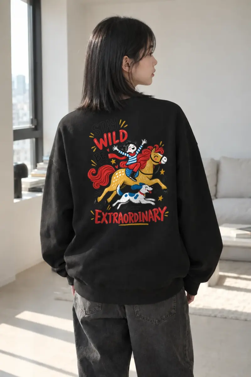 "Stay Wild" Heavy Blend Unisex Crewneck Sweatshirt | Gildan 18000