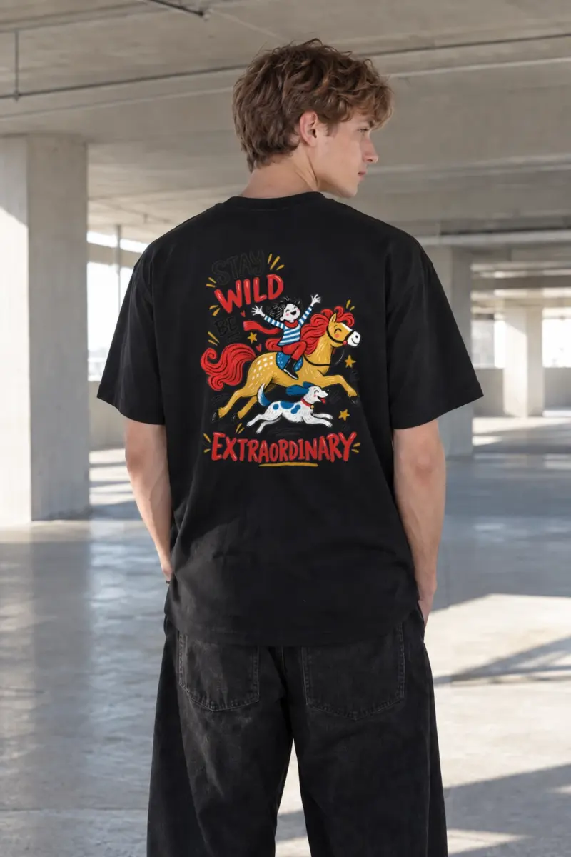 "Stay Wild" Heavyweight Unisex Crewneck T-shirt | Gildan 5000