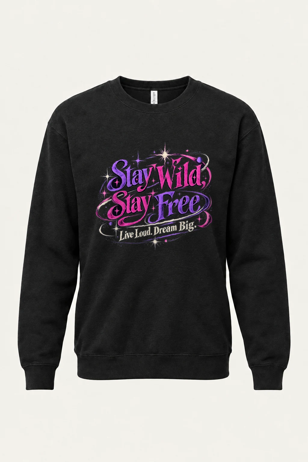 "Stay Wild Stay Free" Heavy Blend Unisex Crewneck Sweatshirt | Gildan 18000