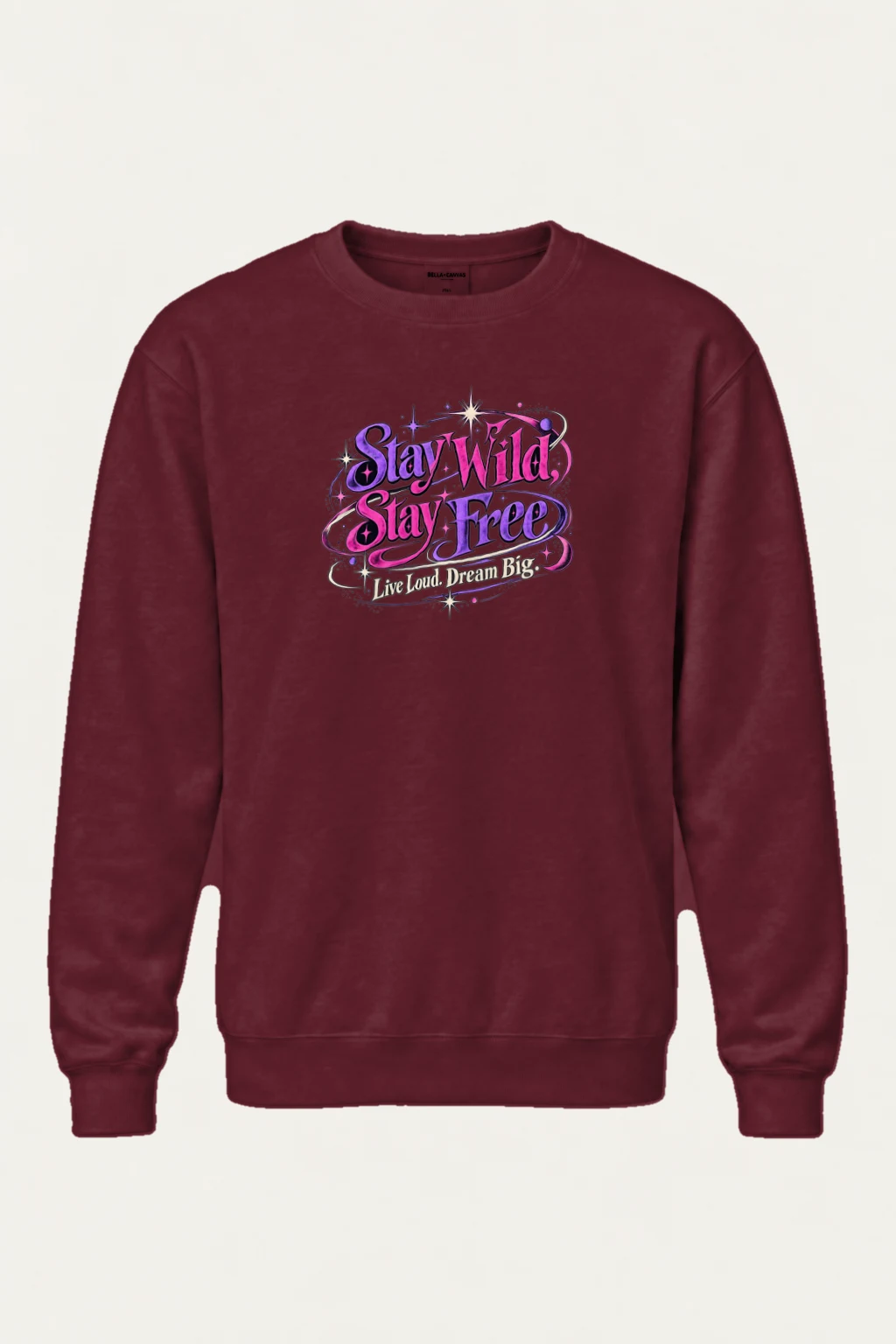 "Stay Wild Stay Free" Heavy Blend Unisex Crewneck Sweatshirt | Gildan 18000