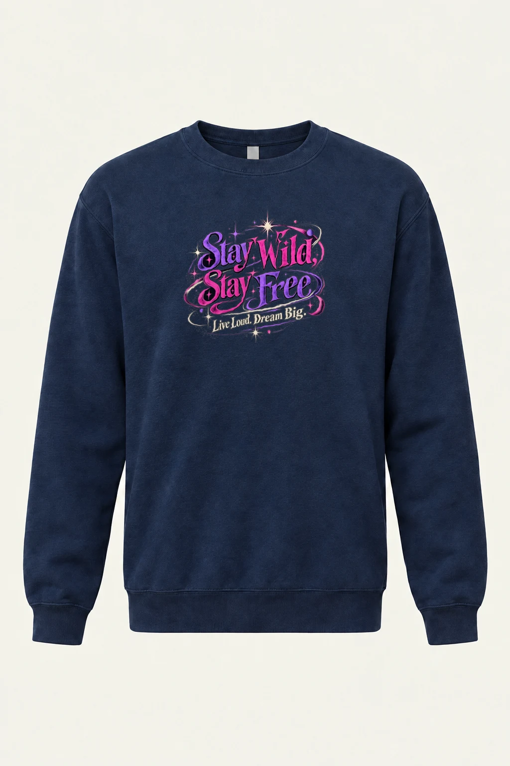 "Stay Wild Stay Free" Heavy Blend Unisex Crewneck Sweatshirt | Gildan 18000