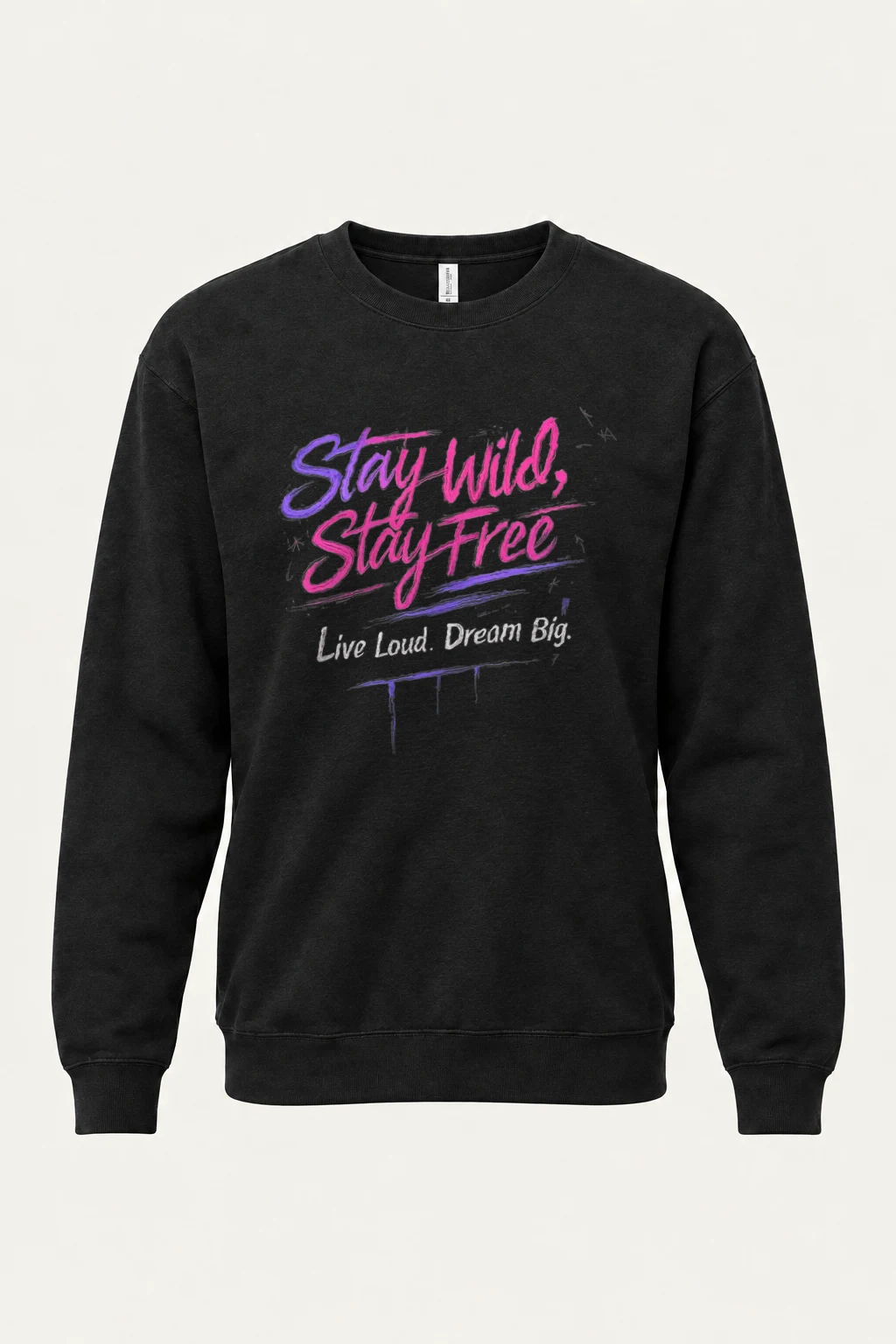 "Stay Wild Stay Free" Heavy Blend Unisex Crewneck Sweatshirt | Gildan 18000