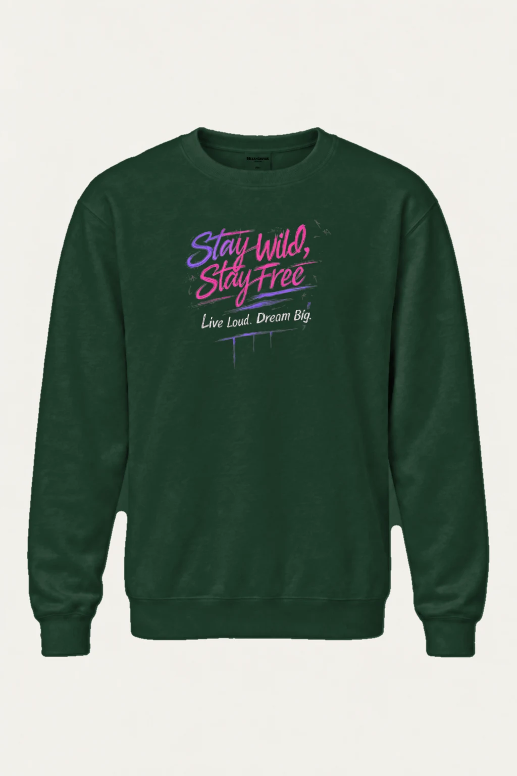 "Stay Wild Stay Free" Heavy Blend Unisex Crewneck Sweatshirt | Gildan 18000