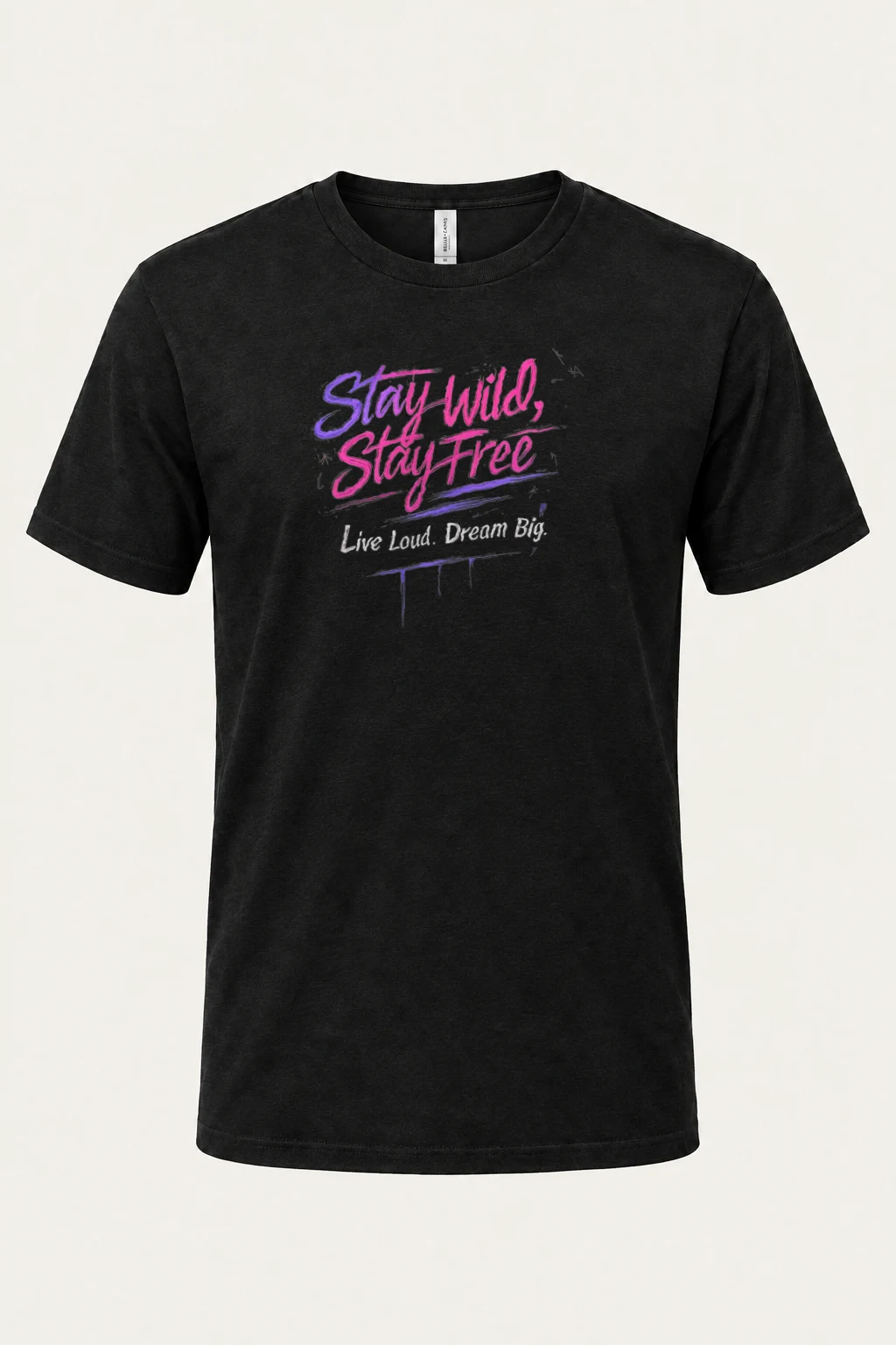 "Stay Wild Stay Free" Heavyweight Unisex Crewneck T-shirt | Gildan 5000